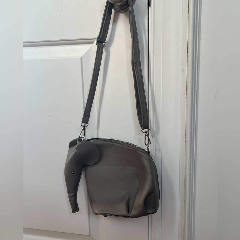 Elephant crossbody faux leather